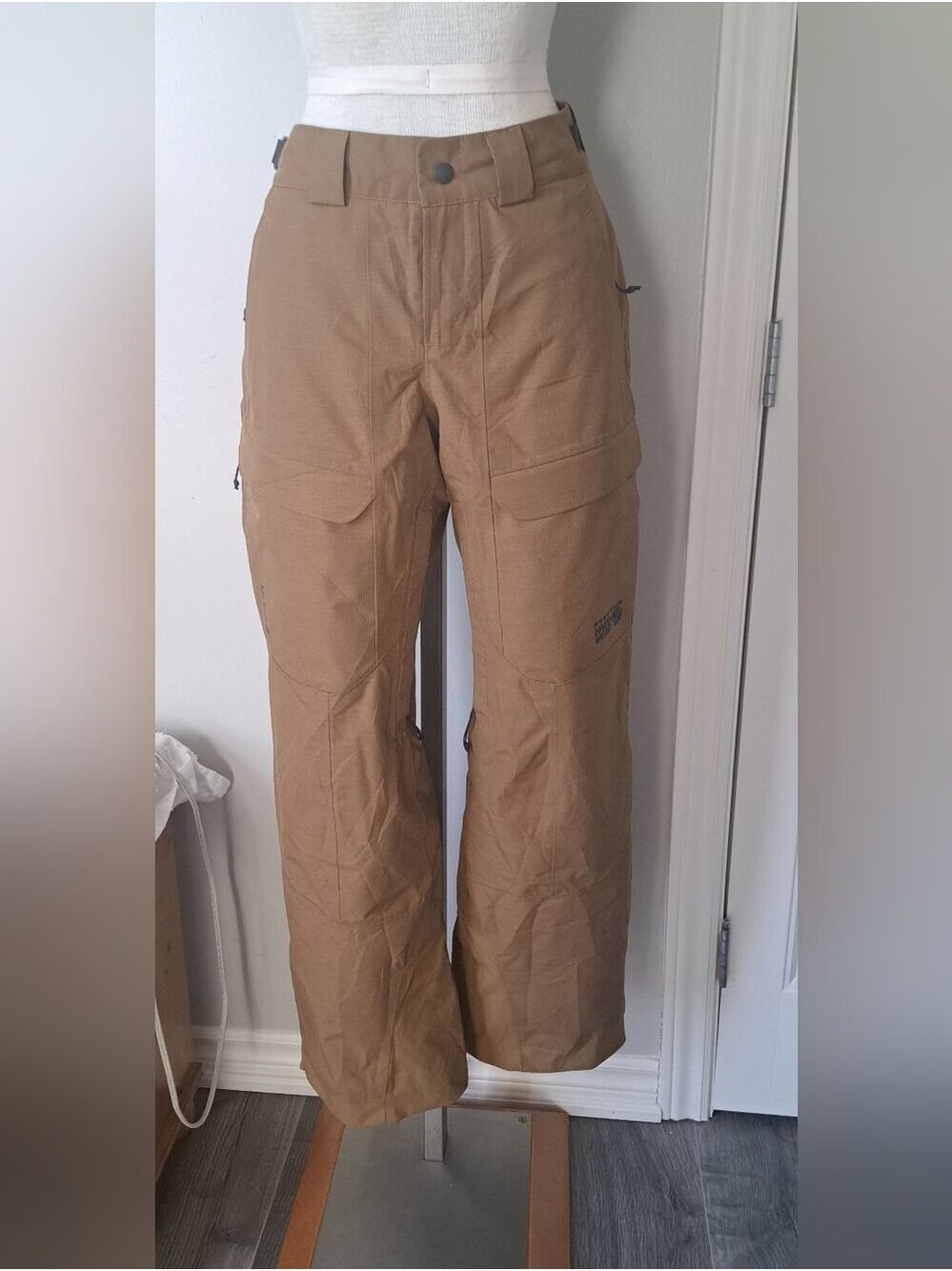 Mountain Hardwear RECCO GORE-TEX ski pants khaki brown coastal resort ladies SM